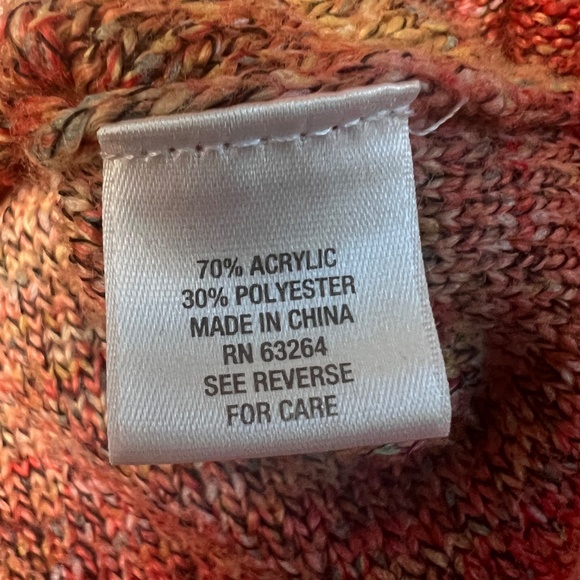 Cb Established 1962 Cowl Neck Scoop waist Red Mustard Sweater Woman’s Medium - Picture 5 of 6